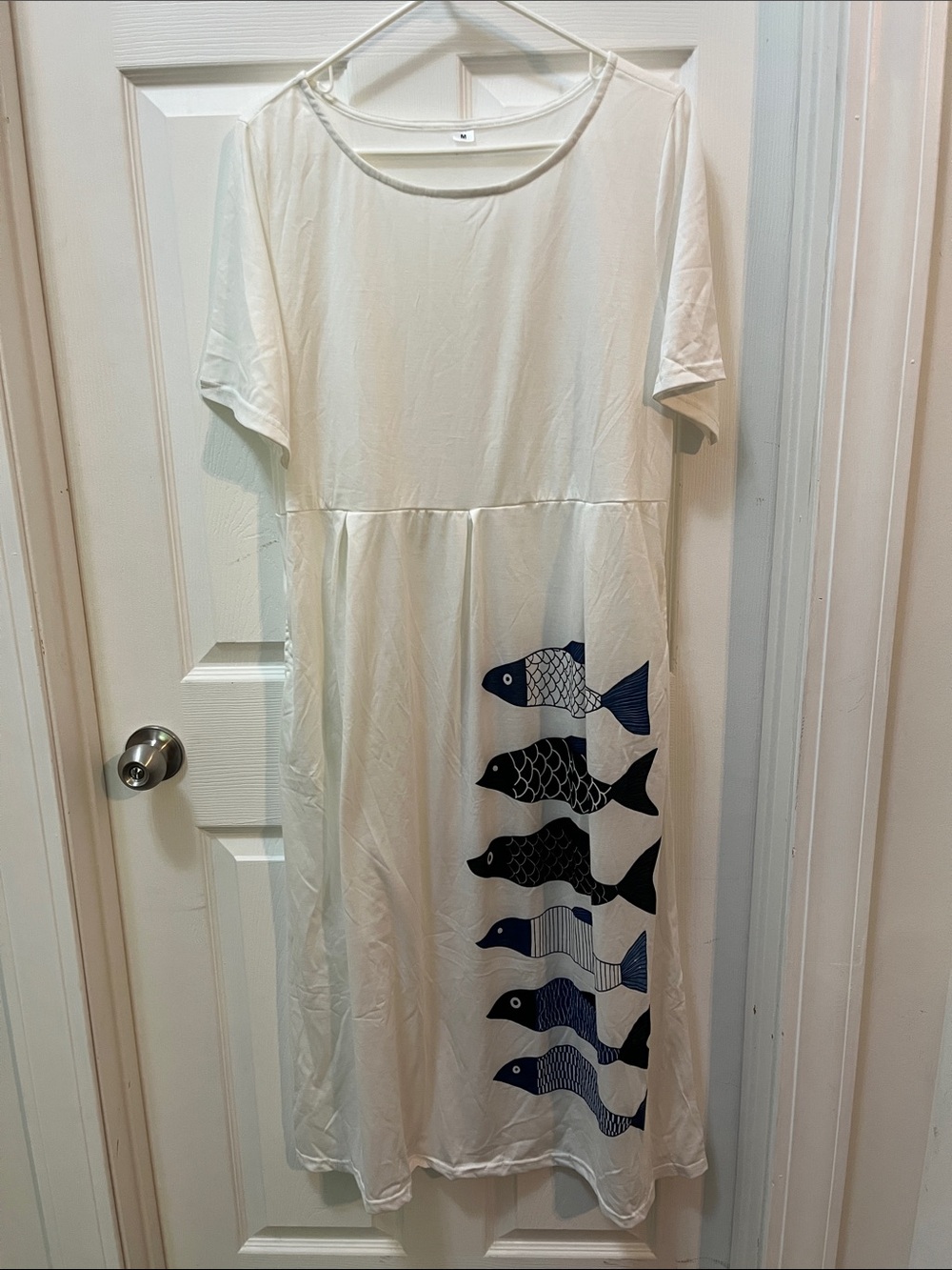 Fish print midi dress